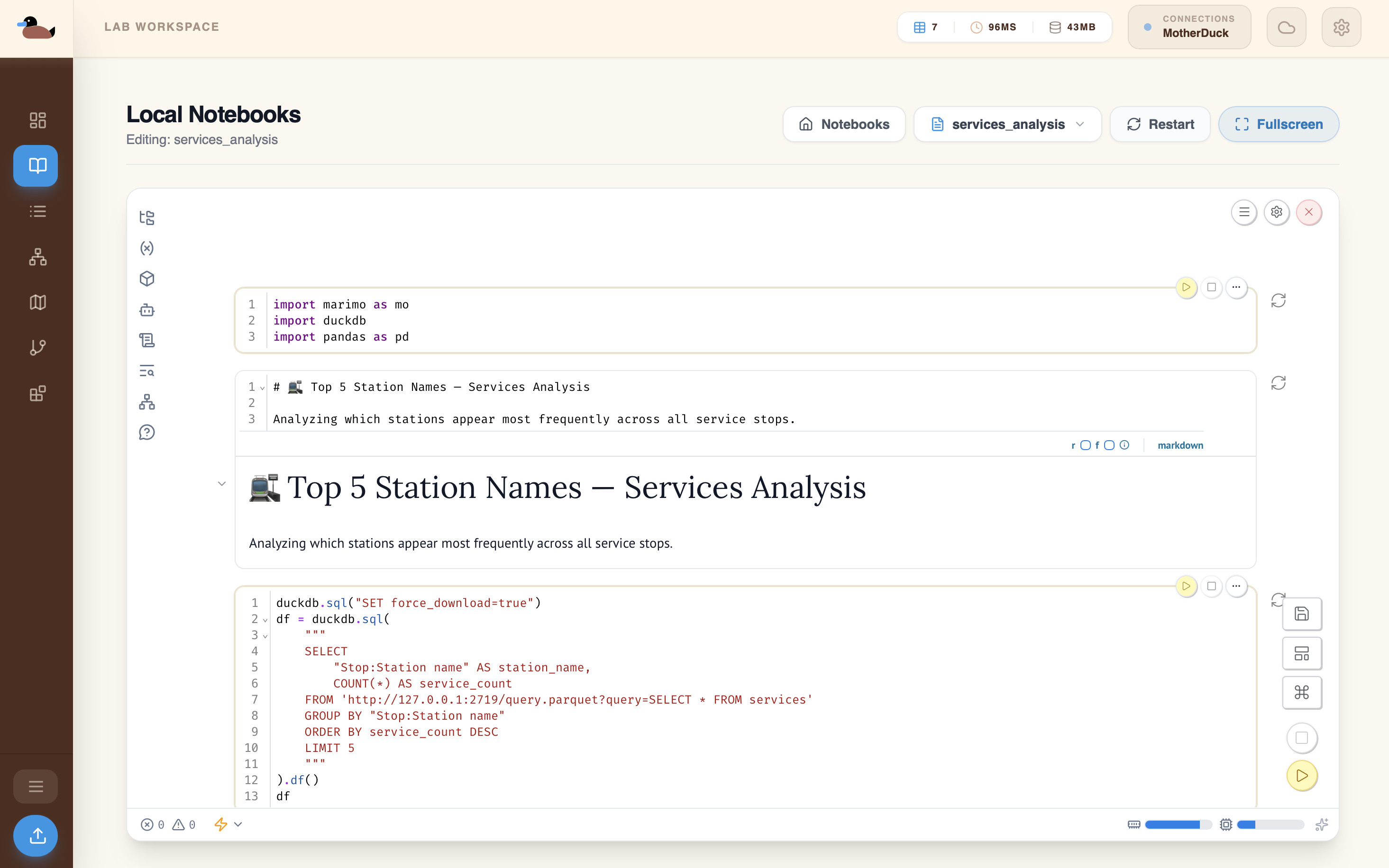 Notebook Editor with marimo